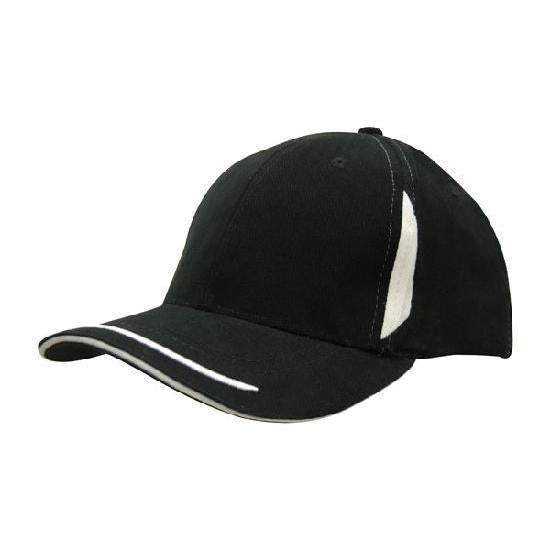 Custom Logo Headwear Canada Brushed Heavy Cotton with Crown Inserts, Peak Trim & Sandwich