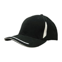 Custom Logo Headwear Canada Brushed Heavy Cotton with Crown Inserts, Peak Trim & Sandwich