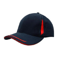 Custom Logo Headwear Canada Brushed Heavy Cotton with Crown Inserts, Peak Trim & Sandwich