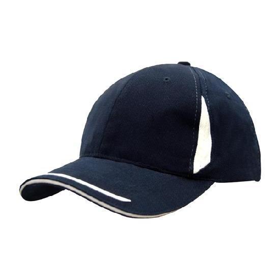 Custom Logo Headwear Canada Brushed Heavy Cotton with Crown Inserts, Peak Trim & Sandwich