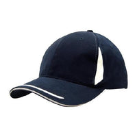Custom Logo Headwear Canada Brushed Heavy Cotton with Crown Inserts, Peak Trim & Sandwich