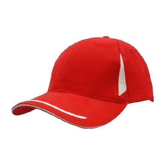 Custom Logo Headwear Canada Brushed Heavy Cotton with Crown Inserts, Peak Trim & Sandwich