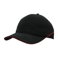 Custom Logo Headwear Canada Brushed Heavy Cotton with Crown Piping and Sandwich