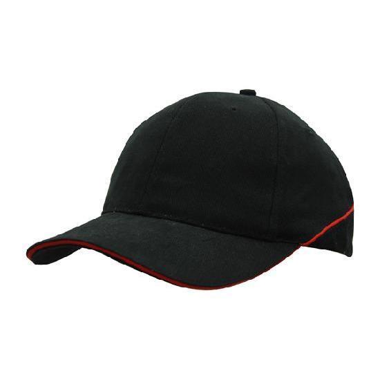 Custom Logo Headwear Canada Brushed Heavy Cotton with Crown Piping and Sandwich