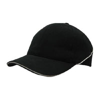 Custom Logo Headwear Canada Brushed Heavy Cotton with Crown Piping and Sandwich