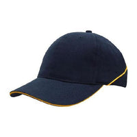 Custom Logo Headwear Canada Brushed Heavy Cotton with Crown Piping and Sandwich