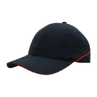 Custom Logo Headwear Canada Brushed Heavy Cotton with Crown Piping and Sandwich