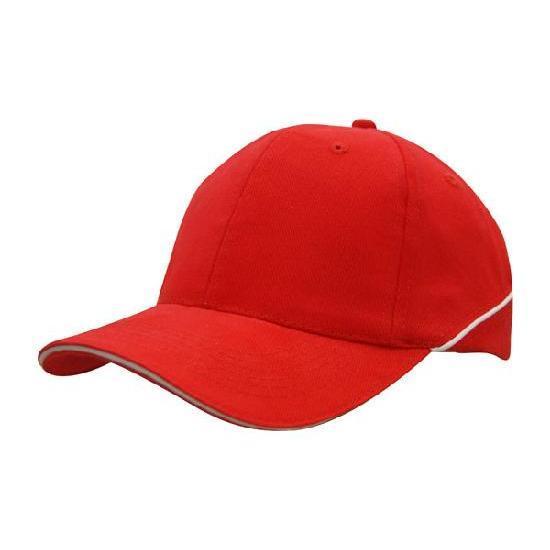 Custom Logo Headwear Canada Brushed Heavy Cotton with Crown Piping and Sandwich