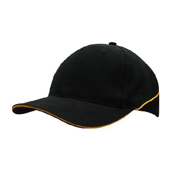 Custom Logo Headwear Canada Brushed Heavy Cotton with Crown Piping and Sandwich