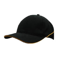 Custom Logo Headwear Canada Brushed Heavy Cotton with Crown Piping and Sandwich