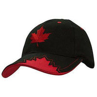 Custom Logo Headwear Canada Brushed Heavy Cotton with Maple Leaf Insert on Peak