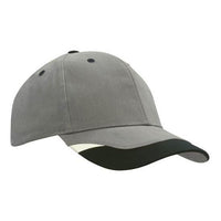 Custom Logo Headwear Canada Brushed Heavy Cotton with Peak Inserts & Printed Trim