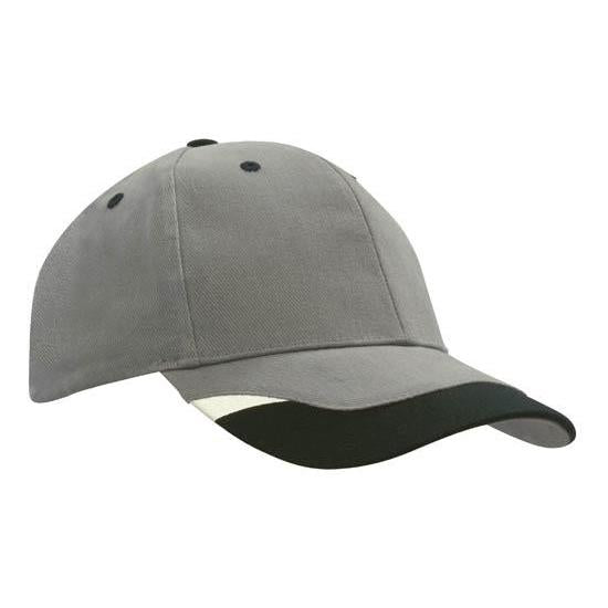 Custom Logo Headwear Canada Brushed Heavy Cotton with Peak Inserts & Printed Trim
