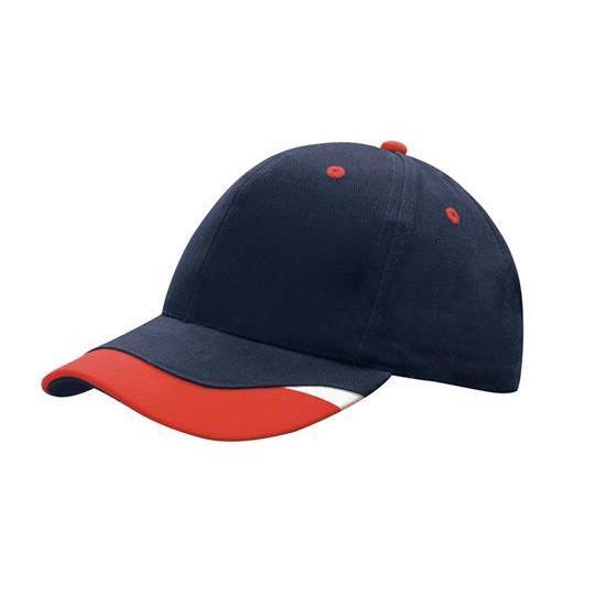 Custom Logo Headwear Canada Brushed Heavy Cotton with Peak Inserts & Printed Trim