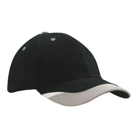 Custom Logo Headwear Canada Brushed Heavy Cotton with Peak Inserts & Printed Trim