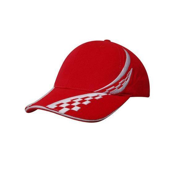 Custom Logo Headwear Canada Brushed Heavy Cotton with Swirling Checks & Sandwich