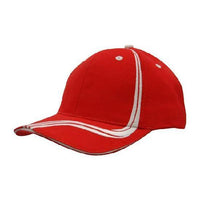 Custom Logo Headwear Canada Brushed Heavy Cotton with Waving Stripes on Crown & Peak