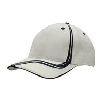Custom Logo Headwear Canada Brushed Heavy Cotton with Waving Stripes on Crown & Peak