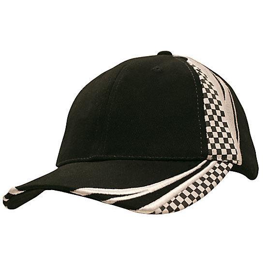 Custom Logo Headwear Canada Brushed heavy cotton with embroidery & printed checks