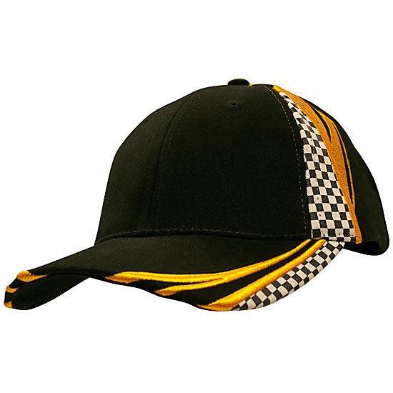 Custom Logo Headwear Canada Brushed heavy cotton with embroidery & printed checks