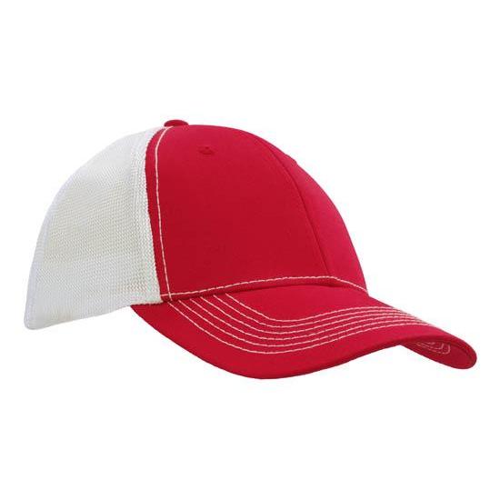 Custom Logo Headwear Canada Chino Twill with Hi Tech Mesh Back
