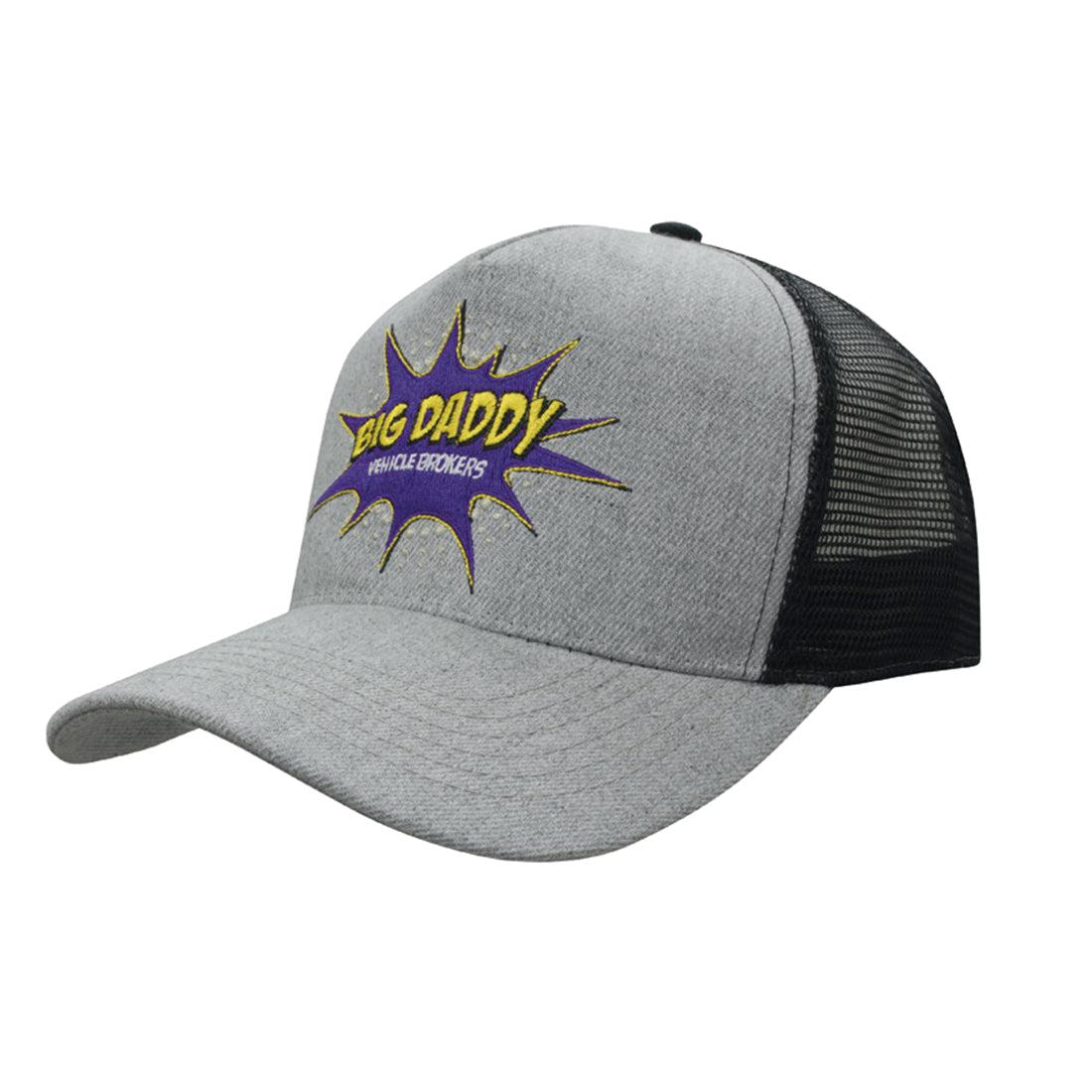 Custom Logo Headwear Canada Grey Marle American Twill With Mesh Back