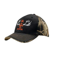 Custom Logo Headwear Canada Leaf Print Camouflage with Plain Colour Front & Top of Peak