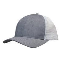 Custom Logo Headwear Canada Light Brushed Poly Cotton Marle with honeycomb mesh