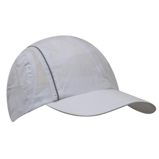 Custom Logo Headwear Canada Micro Fibre & Mesh Sports Cap with Reflective Trim