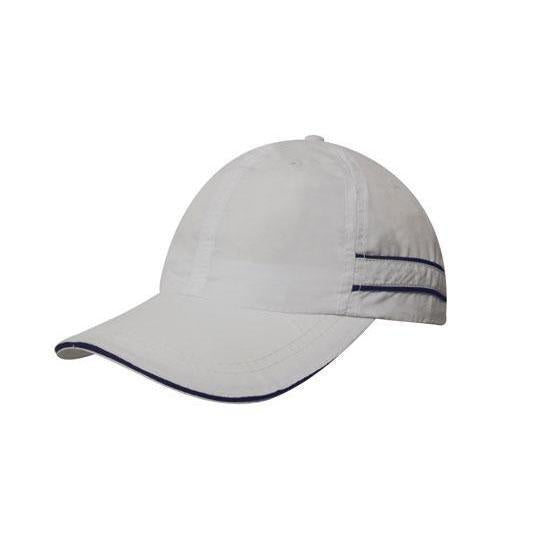 Custom Logo Headwear Canada Microfibre Sports Cap with Piping and Sandwich