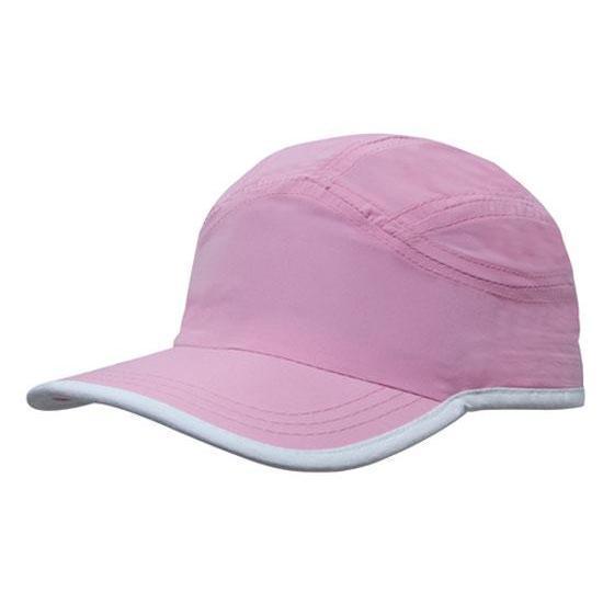 Custom Logo Headwear Canada Microfibre Sports Cap with Trim on Edge of Crown & Peak