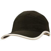 Custom Logo Headwear Canada Microfibre Sports Cap with Trim on Edge of Crown & Peak