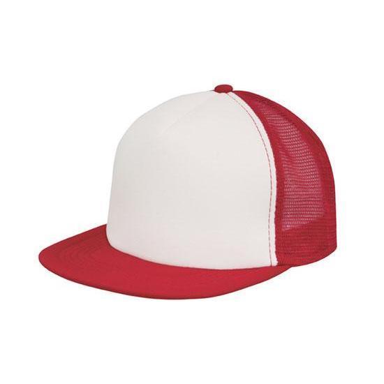 Custom Logo Headwear Canada Trucker Mesh Cap With Flat Peak