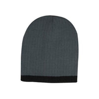 Custom Logo Headwear Canada Two Tone Cable Knit Beanie - Toque