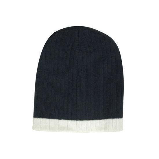 Custom Logo Headwear Canada Two Tone Cable Knit Beanie - Toque