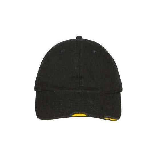 Custom Logo Headwear Canada WASHED CHINO TWILL WITH DISTRESSED VISOR