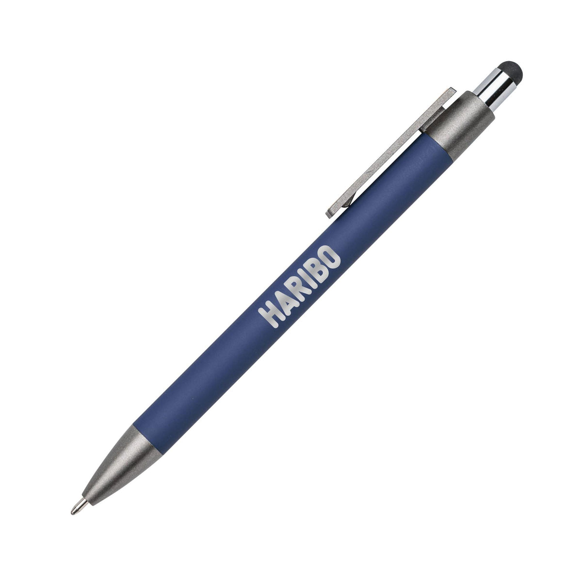 Custom Logo Hughes Aluminum Pen w/Wood Clip & Blue Refill
