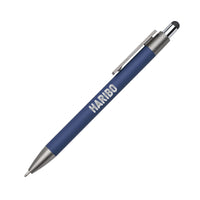 Custom Logo Hughes Aluminum Pen w/Wood Clip & Blue Refill