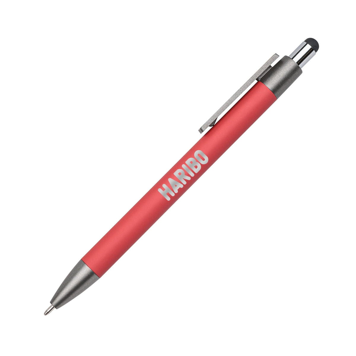 Custom Logo Hughes Aluminum Pen w/Wood Clip & Blue Refill