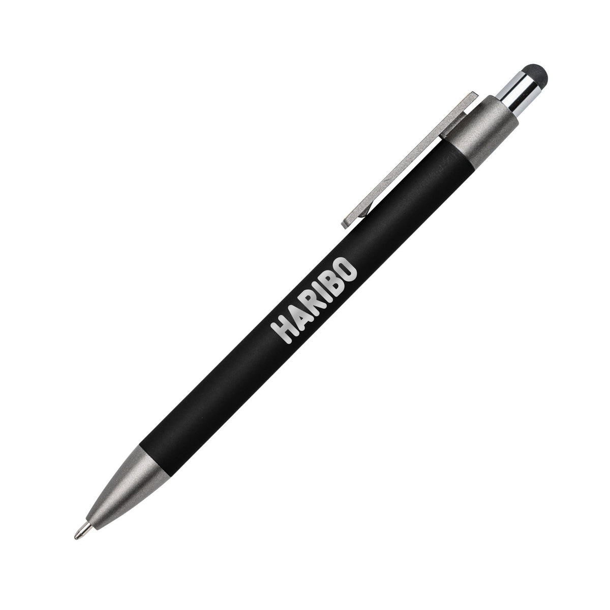 Custom Logo Hughes Aluminum Pen w/Wood Clip & Blue Refill
