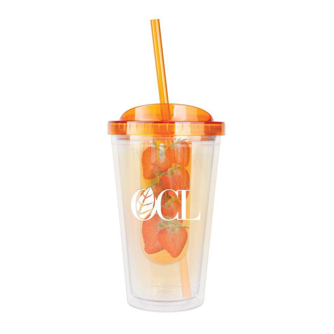 Custom Logo Infuser Tumbler - 16oz