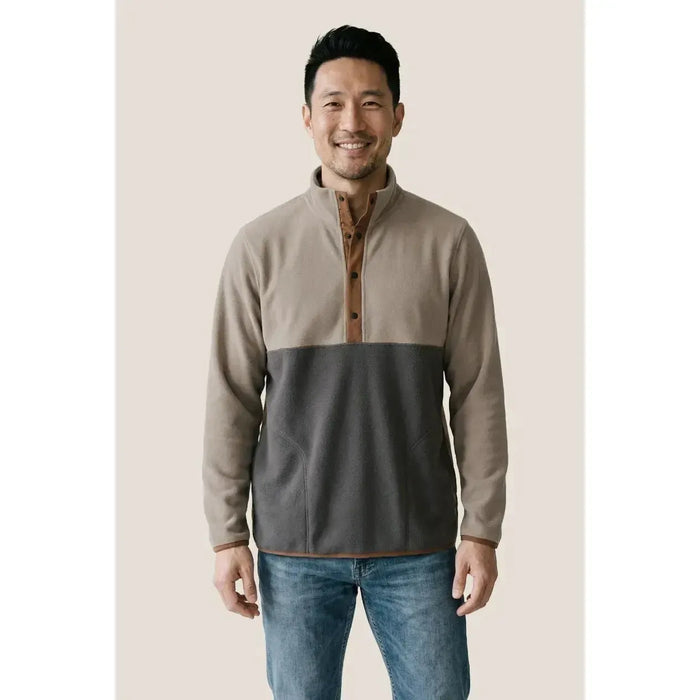 Custom Logo Initial ¼ Button-down sweater