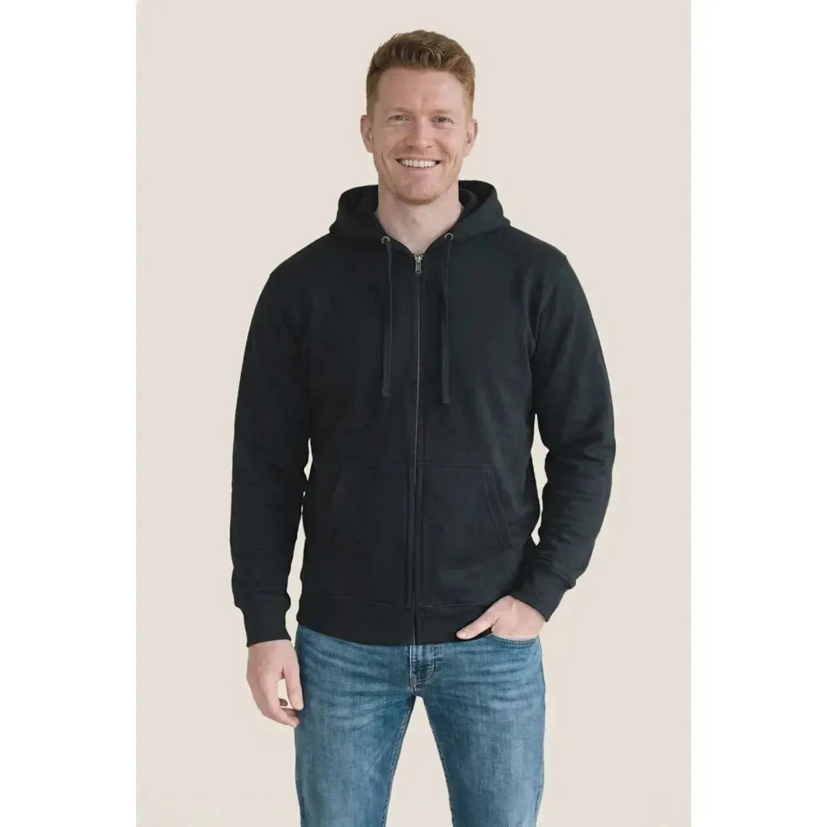 Custom Logo Initial Heavyweight Full-Zip Hooded Sweatshirt