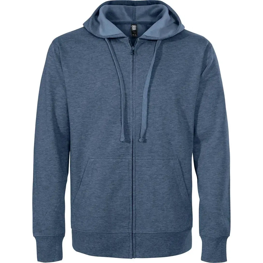 Custom Logo Initial Lightweight Full-Zip Hooded Sweatshirt