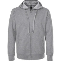 Custom Logo Initial Lightweight Full-Zip Hooded Sweatshirt