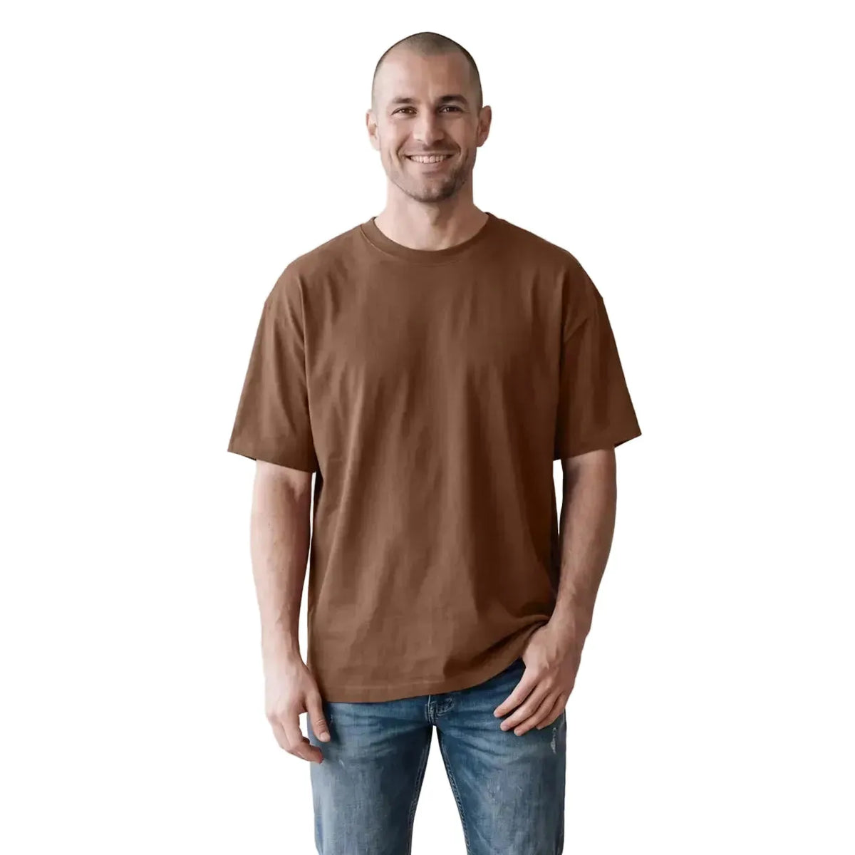 Custom Logo Initial Oversized Crewneck T-Shirt