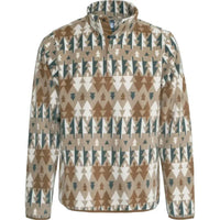 Custom Logo Initial Patterned ¼ Button-down Sweater
