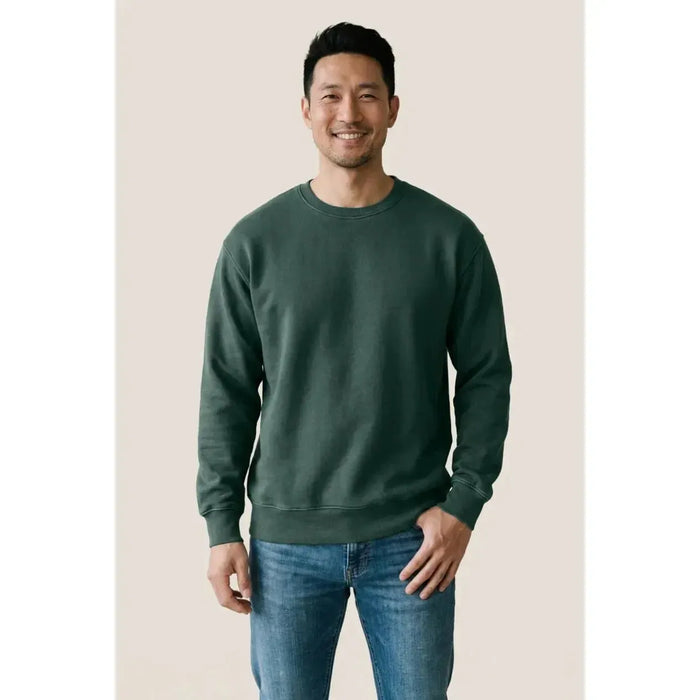 Custom Logo Initial Vintage Wash Crewneck Sweatshirt