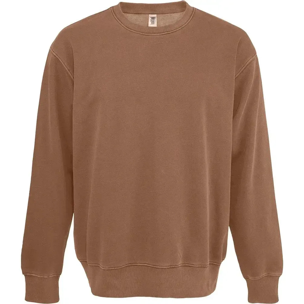 Custom Logo Initial Vintage Wash Crewneck Sweatshirt