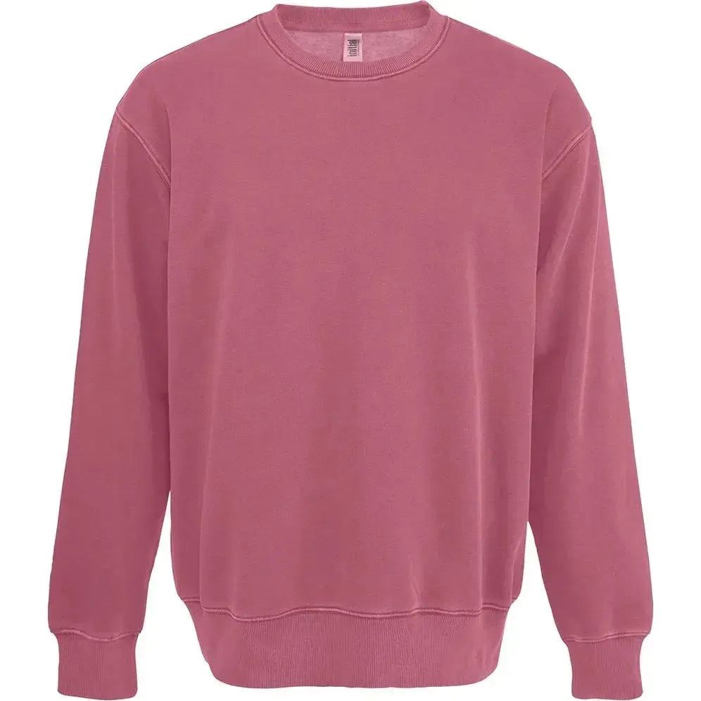 Custom Logo Initial Vintage Wash Crewneck Sweatshirt